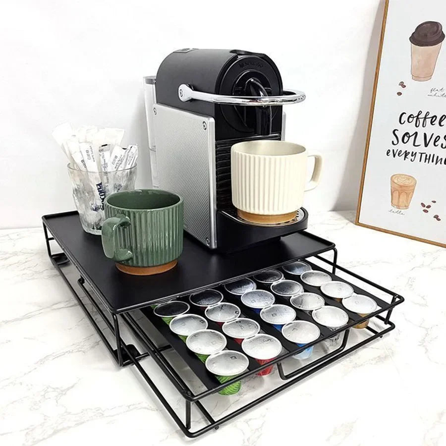 Capsule Coffee Storage Rack Drawer Style Capsule Box 40 Granule Coffee Capsules Container Household Mesa Kitchen Accessory Oasis Select