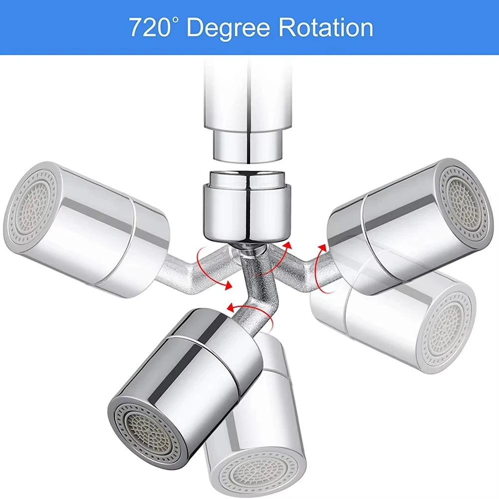720 Degree Universal Faucet Washbasin Faucet Extension Adapter Aerator Splash Proof Rotating Water Saving ABS Plastic Faucet Oasis Select