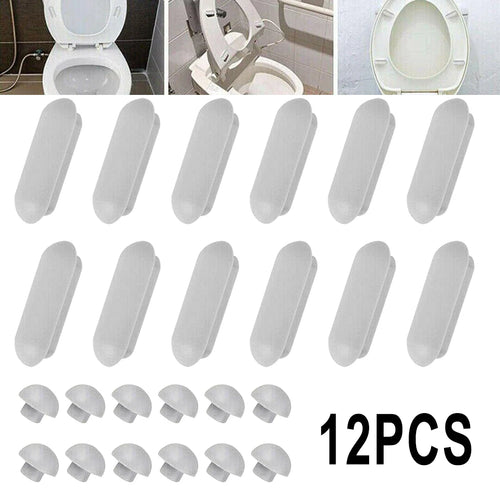 12pcs Shock-Proof Buffers Toilet Lid Accessories Toilet Lid Replacement Pads Toliet Seat Cushion Parts Bathroom Toliet Accessory Oasis Select