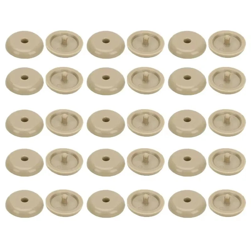 5/10/20pairs Car Safety Seatbelt Stopper Buckle Automobile Seat Belt Spacing Limit Stop Plastic Anti-slip Buttons Retainer Oasis Select 15 pairs Beige