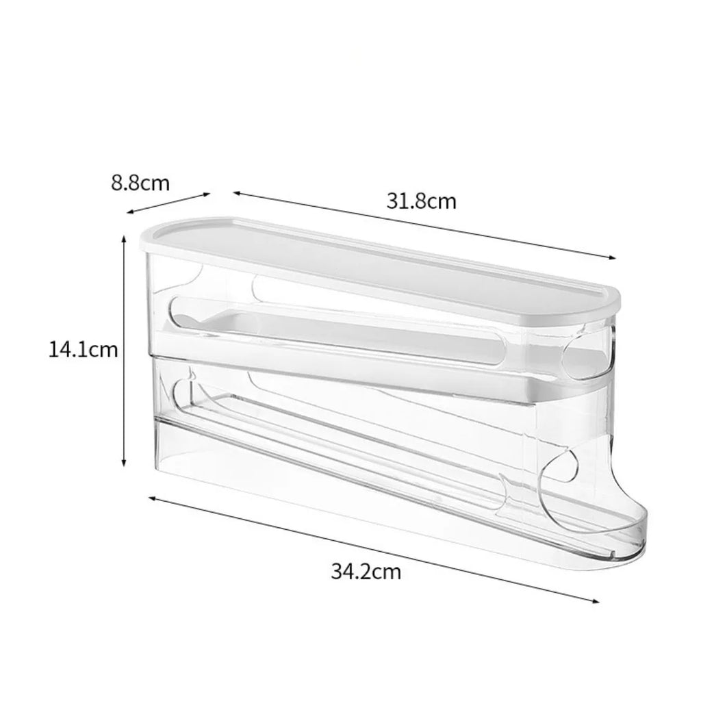 Egg Dispenser, Suitable for Refrigerator, Kitchen Storage Organizer, Countertop, Transparent Double Layer Egg Dispenser Holder Oasis Select