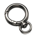 5pcs/Lot Round Openable Swivel Metal Spring Key Rings Buckles Clasps For DIY Bag Keychains Connector Jewelry Making Accessories Oasis Select Gun Black Round