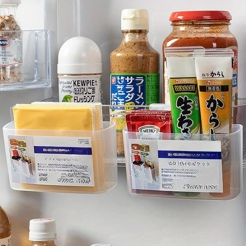 Refrigerator Storage Container With Clip Clear Plastic Fridge Organizer For Cheese Slices Condiment Packets Pantry Holders Oasis Select