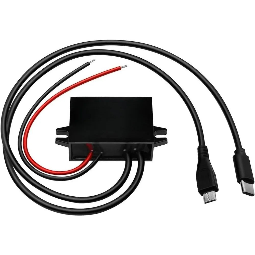 12V 24V 36V 48V 60V 72V to 5V 3A 15W DC DC 11-90V to 5V USB Converter with Type C and micro USB Output Power Adapter Converter Oasis Select with Type C-Micro 11V-90V 5V 3A