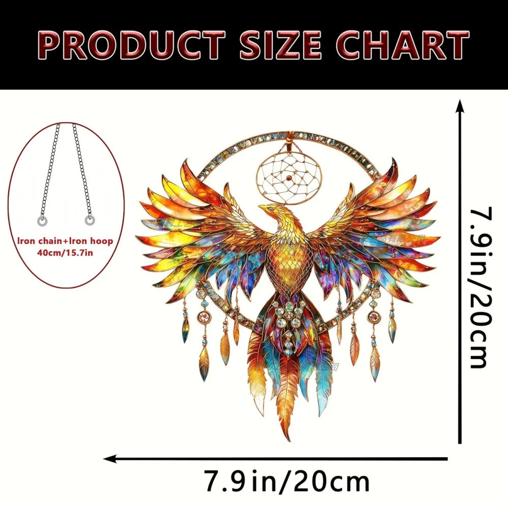 1PCS Acrylic Dream pendant Catcher Hanging Ornament Waterproof Design Home Decor Butterfly Hummingbird Art Gift Idea Decoration Oasis Select Bird