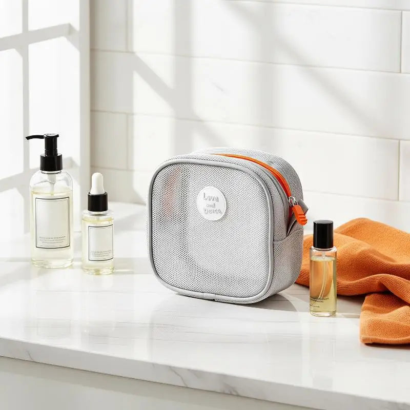 Portable Mesh Cosmetic Bag – Breathable Travel Makeup Pouch Mesh Cosmetic Bag Oasis Select