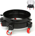 1Pc Removable Rolling Bucket Dolly 360° Turning Swivel Caster Detail Kit with Wheels Storage Tray Tote Insert Locking Casters Oasis Select black