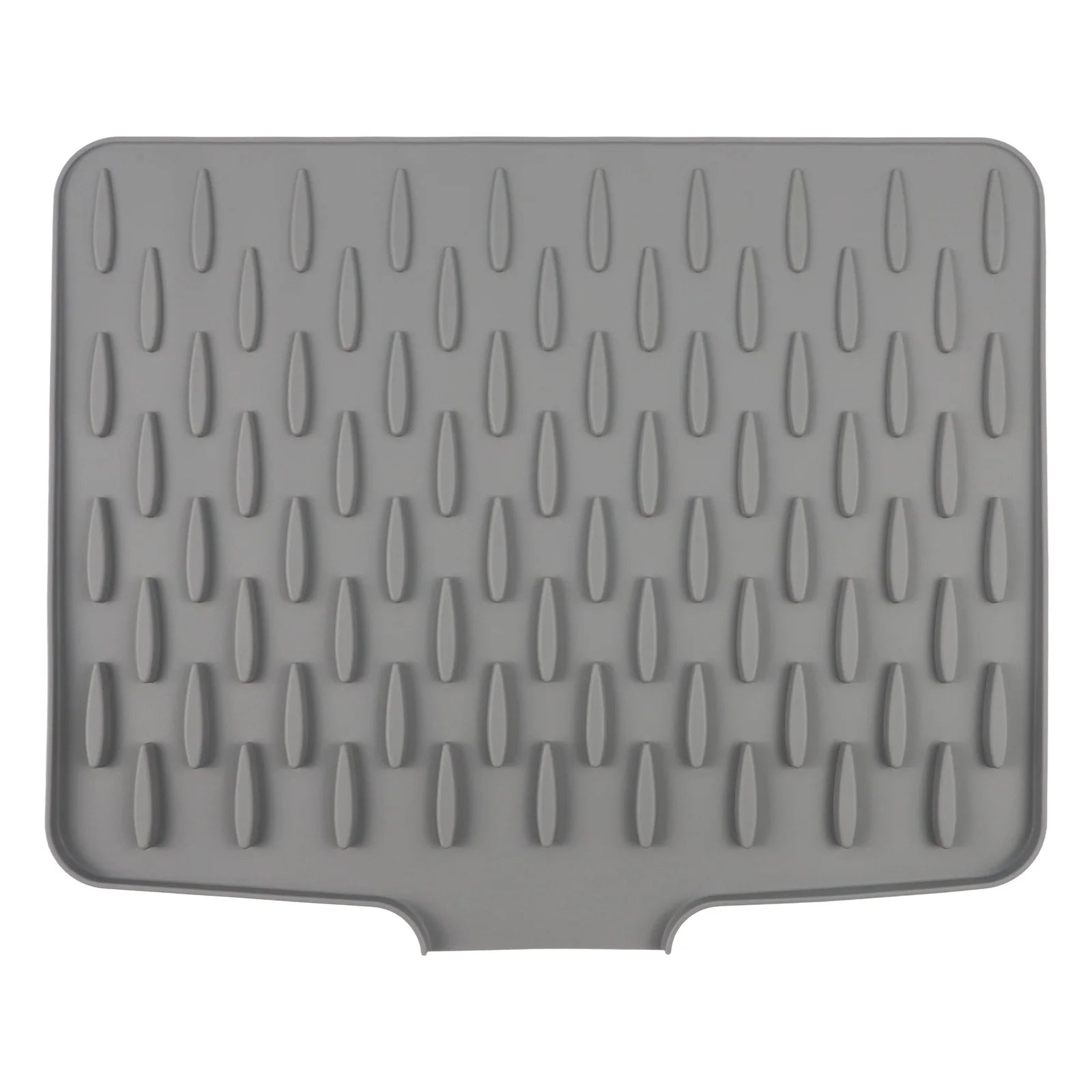 Silicone Dish Drying Mat with Water Diversion | Non-Slip Kitchen Silicone Drying Mat Oasis Select grey