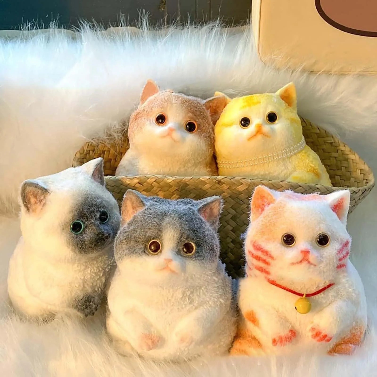 Taba Cute Chubby Cat Orange Cat Plush Soft Sticky Girl Kids Birthday Gift Fidget Toy Pet Ornaments Gifts Oasis Select