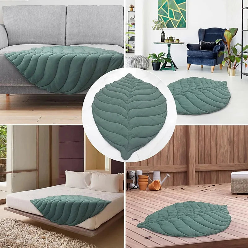 Dog Blankets Leaf Shaped Cotton mat Whelping Reusable of Pet Pads Bed for Pets Machine Washable Puppy Blanket for Couch Protecti Oasis Select