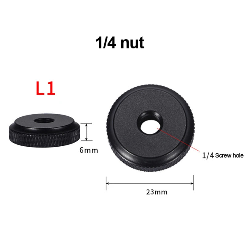 Camera Screw Adapter 1/4 3/8 5/8" Tripod Hot Shoe Mount