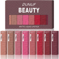 DUNUF 8-Piece Velvet Matte Liquid Lipstick Set – Waterproof
