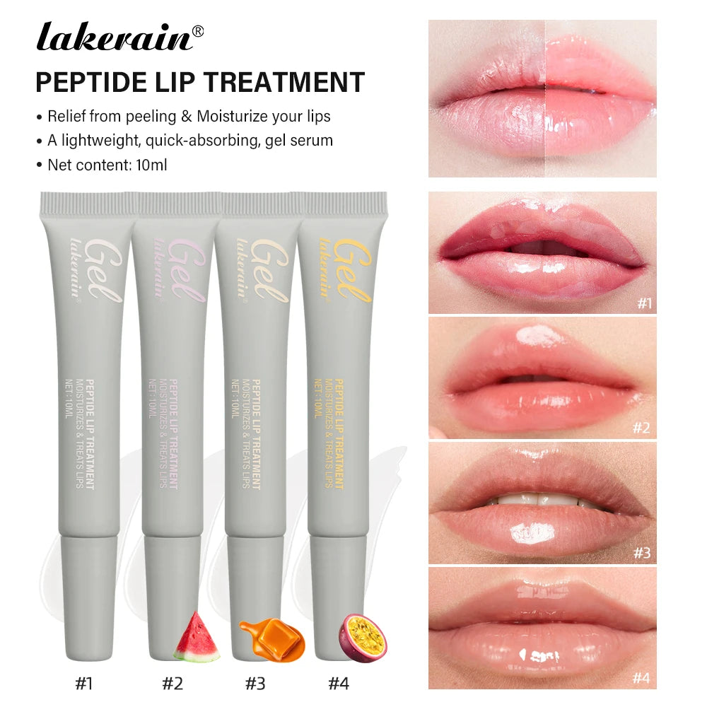 Lakerain Lip Care Gel Moisturizes Peptide Moisturizes And Lightened Remove Dead Skin Lip Lines Anti-chapping Caramel Lip Balm Oasis Select