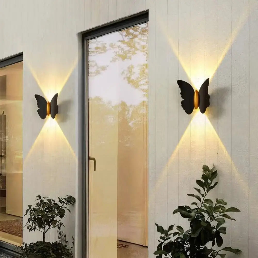 Butterfly Solar Wall Light | Auto On/Off, IP44 Outdoor Garden