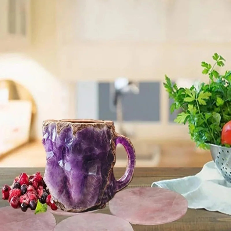 Fashionable Mineral Crystal Coffee Mugs, Imitation Resin Cups for Tea Coffee, Ideal for Christmas Gift Oasis Select