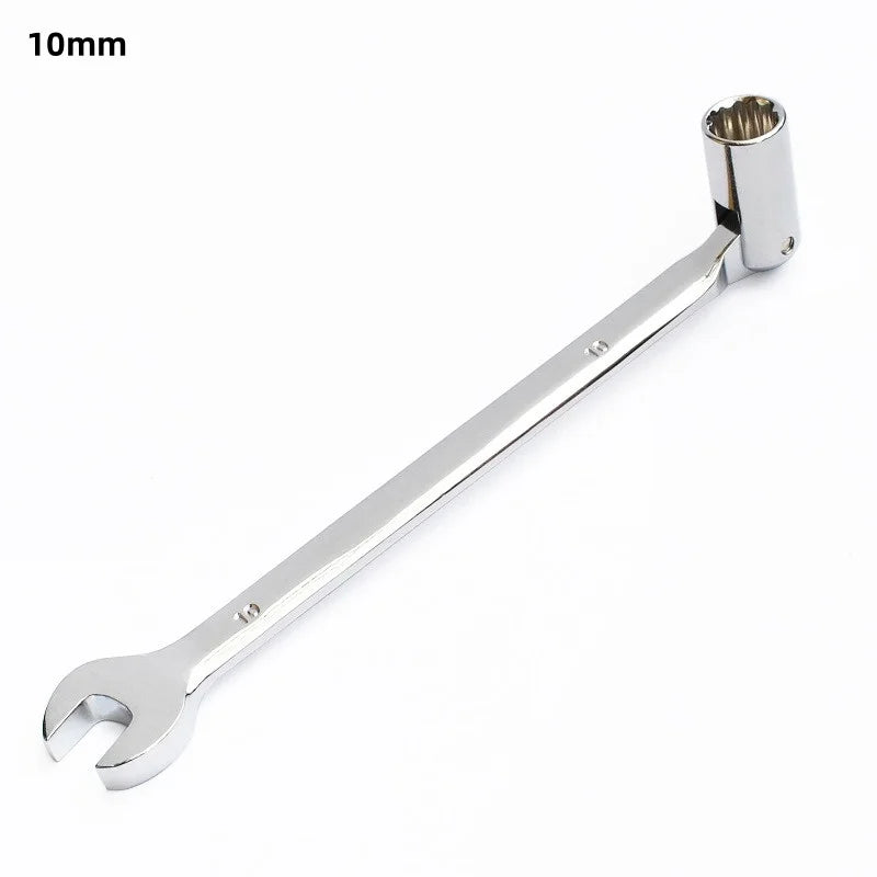 Double End Swivel-Socket Wrench Tool Activity Sockets Set Tools,Metric Swivel Head Flexible Socket Wrench Spanner CRV Steel Tool Oasis Select 10mm