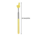 Retractable Teacher Pointer Finger Design StainlessSteel Telescopic School Teaching Pointer Stick Teacher Supplies For Classroom Oasis Select A4-Macaroon-Yellow