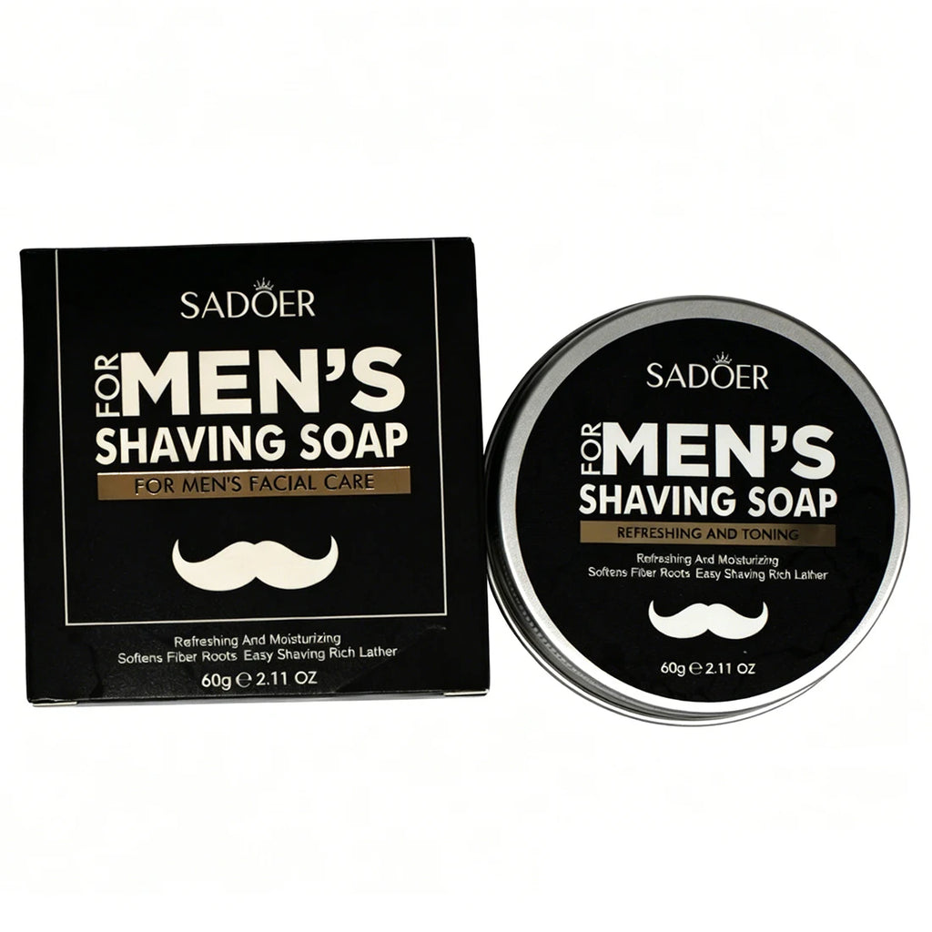 60g Shaving Soap for Men, Soften Beard for Smooth & Comfortable Shave, Gent Moisturizing Natural Shaving Bar Mens Grooming Care Oasis Select Default Title