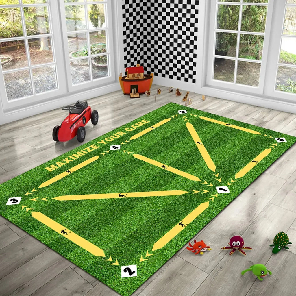 Soccer ball control training mat | Stable and silent rubber base | Digital Guidance Design | Improve ball sense, daily training Oasis Select YELLOW