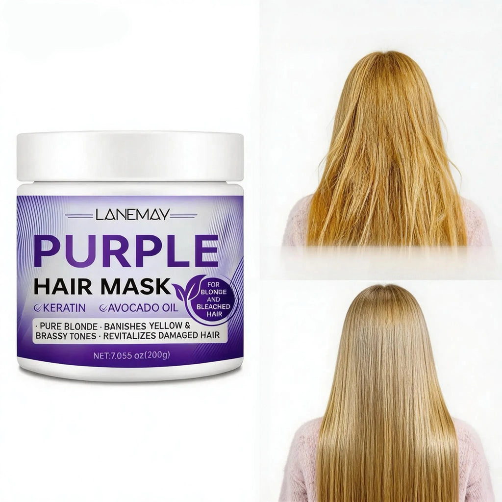 Keratin Avocado Oil Purple Hair Mask – Toning Bleached Hair 200g