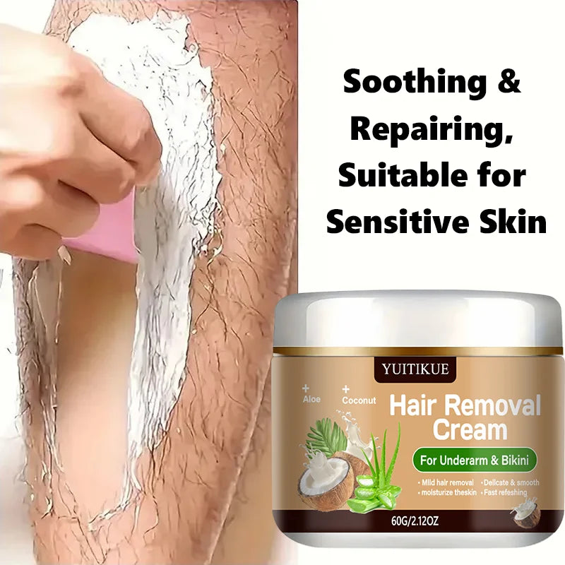 YUITIKUE Hair Removal Cream – Coconut & Aloe Vera 60g