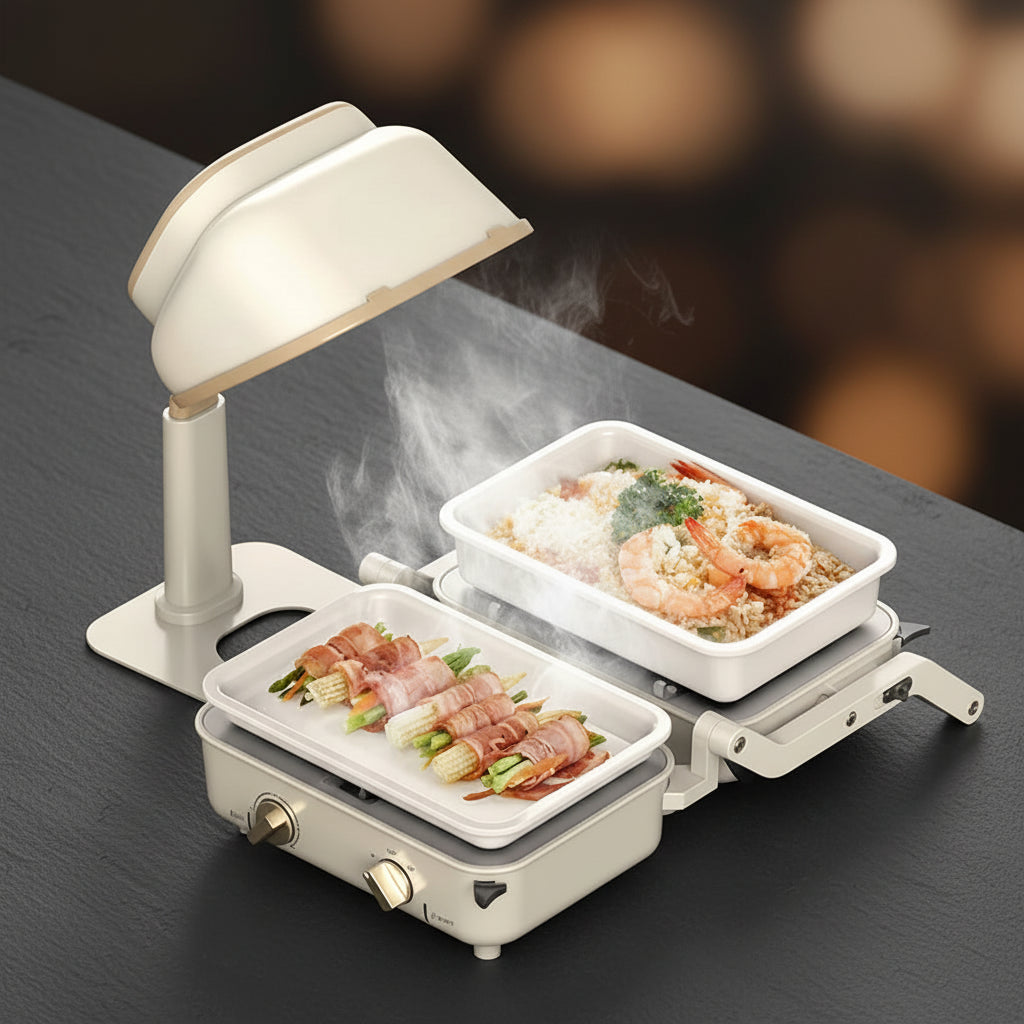 Desktop Range Hood Is Compact, Portable and Can Be Moved. It Is A Small-sized Household Smoking Fan. Oasis Select Cream White
