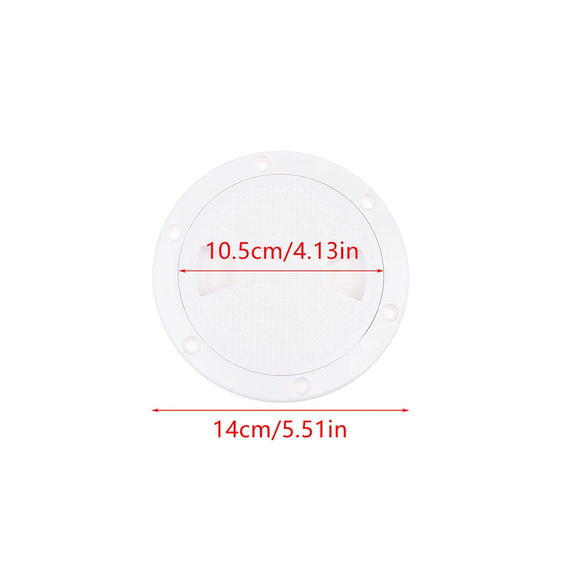 ABS Plastic Round Non-Slip Inspection Hatches Screw Out Access Hatch Cover 4'' 6'' 8'' With Detachable Cover For Kayaks Yacht Oasis Select 4inch White