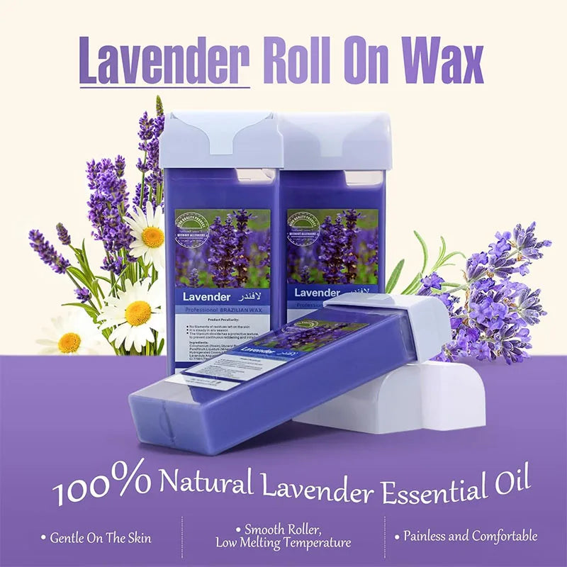 Roll-On Soft Wax Refill Kit – Body Hair Removal, 1/3/6 Pack