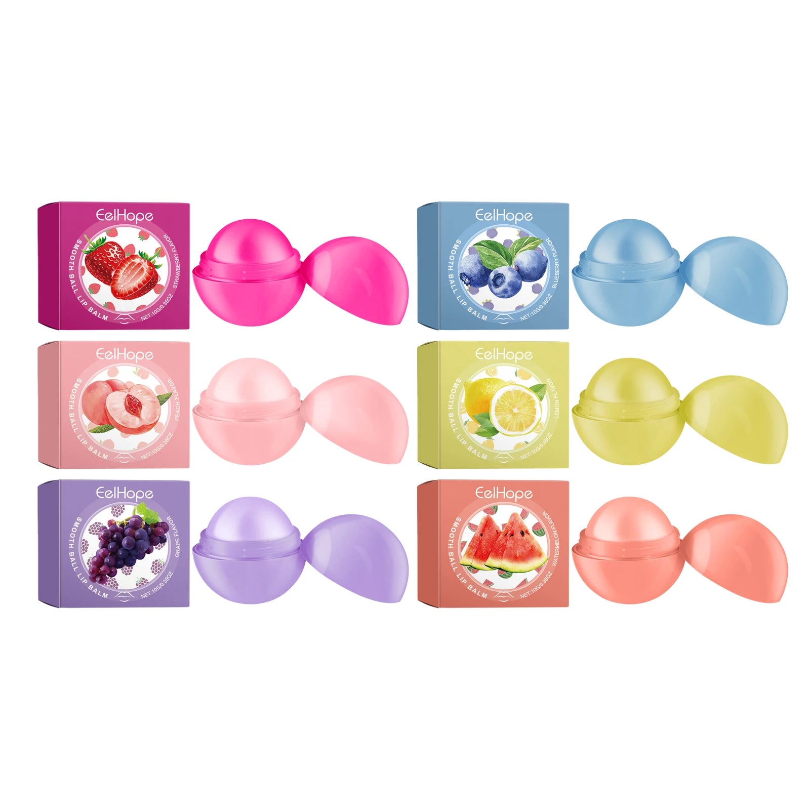 Eelhope Fruity Ball Lip Balm – Deep Moisturizing, All Seasons