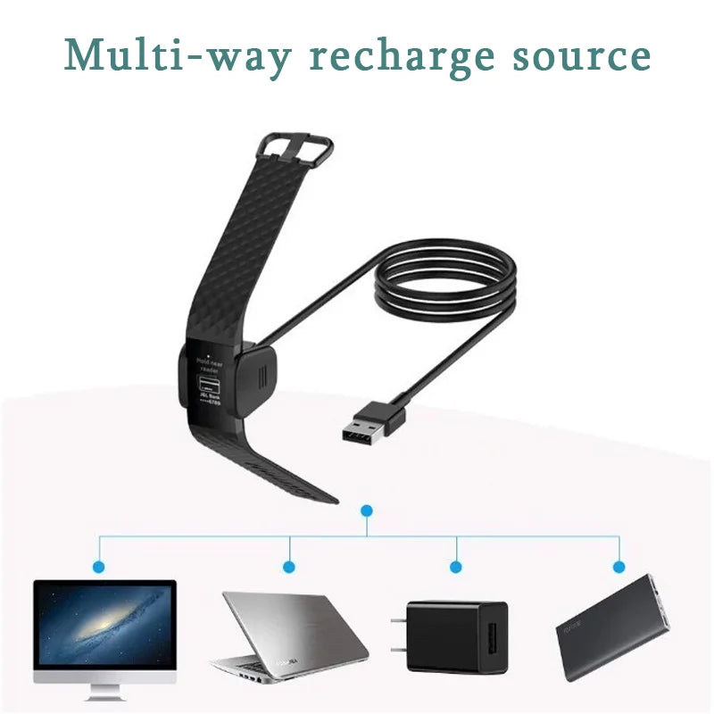 USB Charger Cable for Fitbit Charge 3 & 4 – Dock Adapter Fitness Tracker Charger Oasis Select