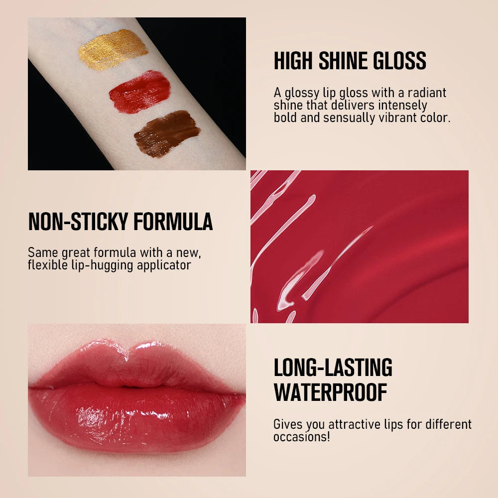 Lakerain Matte Velvet Lip Gloss Waterproof Liquid Lipstick Nude Lips Tint Mud Non-sticky Long Lasting High Shine Lip Glosses Oasis Select