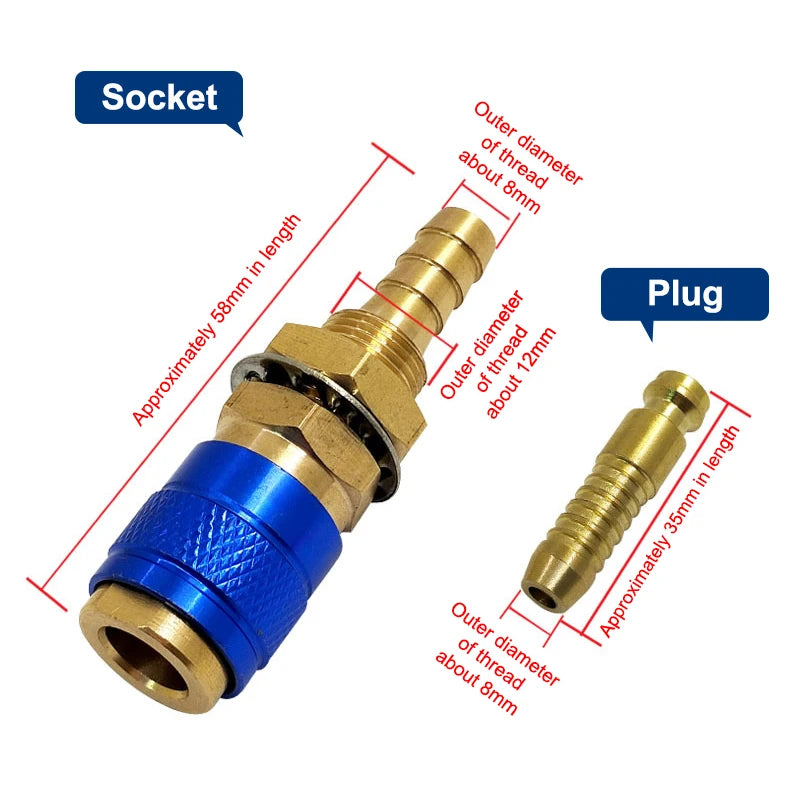Wholesale Cooled Gas Adapter Connector Clamp Welding Machine Quick Fitting Female Male Water MIG TIG Welding Torch Tools Welder Oasis Select B2