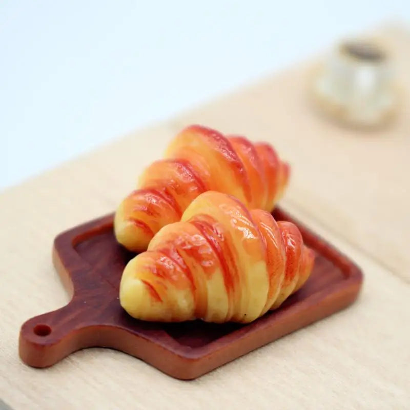 Cute Dollhouse Miniatures Coffee Bread Breakfast 11-Piece Set Model Ornaments Kids Kitchen Pretend Play Toy DIY Accessory Gifts Oasis Select