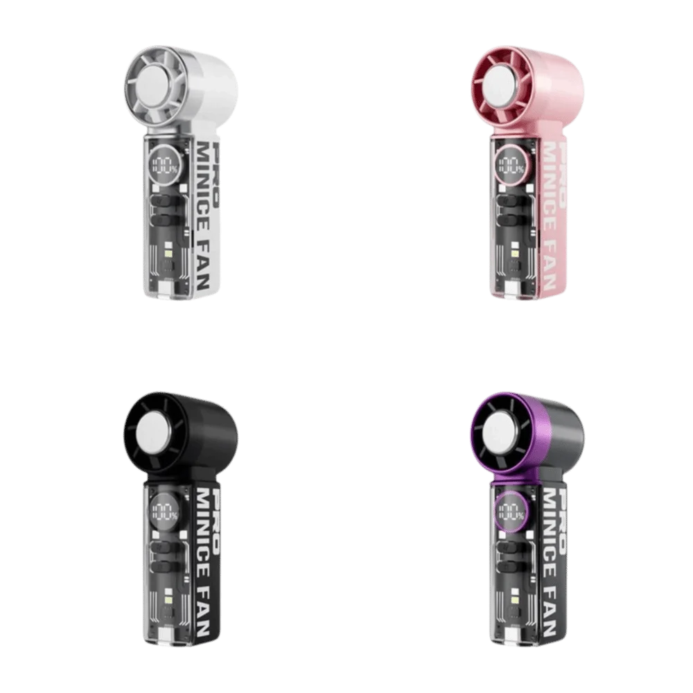 Lightweight Design Portable Handheld Fan Digital Display Ice Compress Rechargeable USB Fan Transparent Design Handheld Turbo Fan Oasis Select