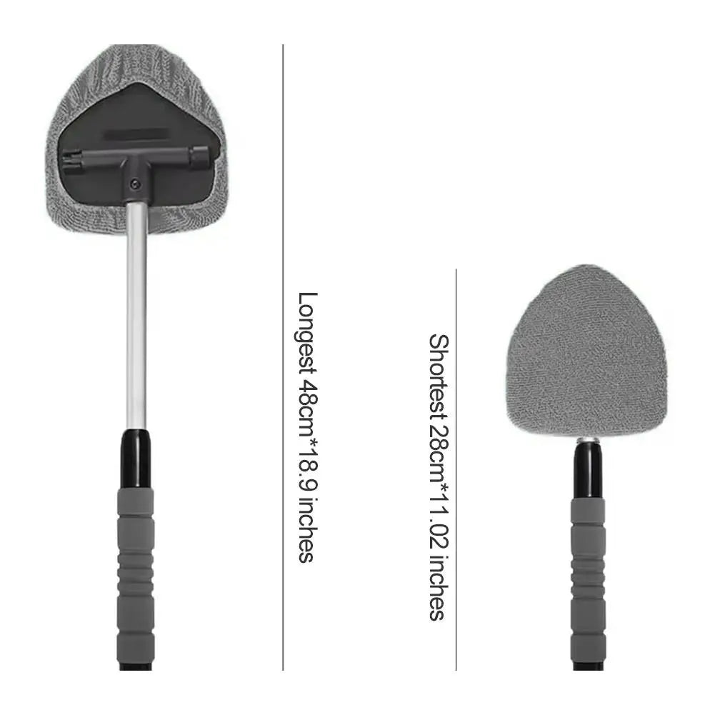 Microfiber Car Windshield Cleaning Brush Kit – Extendable Handle
