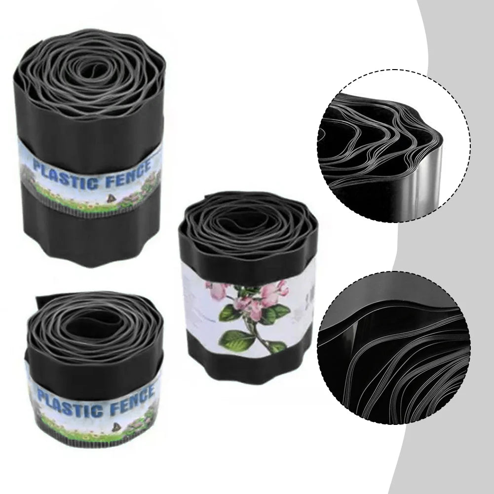 Flexible Plastic Lawn Edging Border 10/15/20cm × 9M Garden