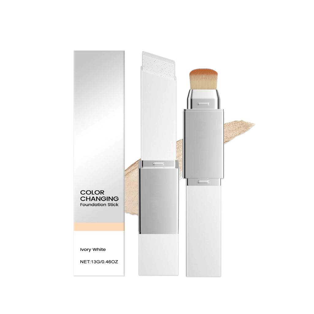 Hoygi 2-in-1 Color-Changing Foundation Stick with Brush Foundation Stick Oasis Select Ivory White