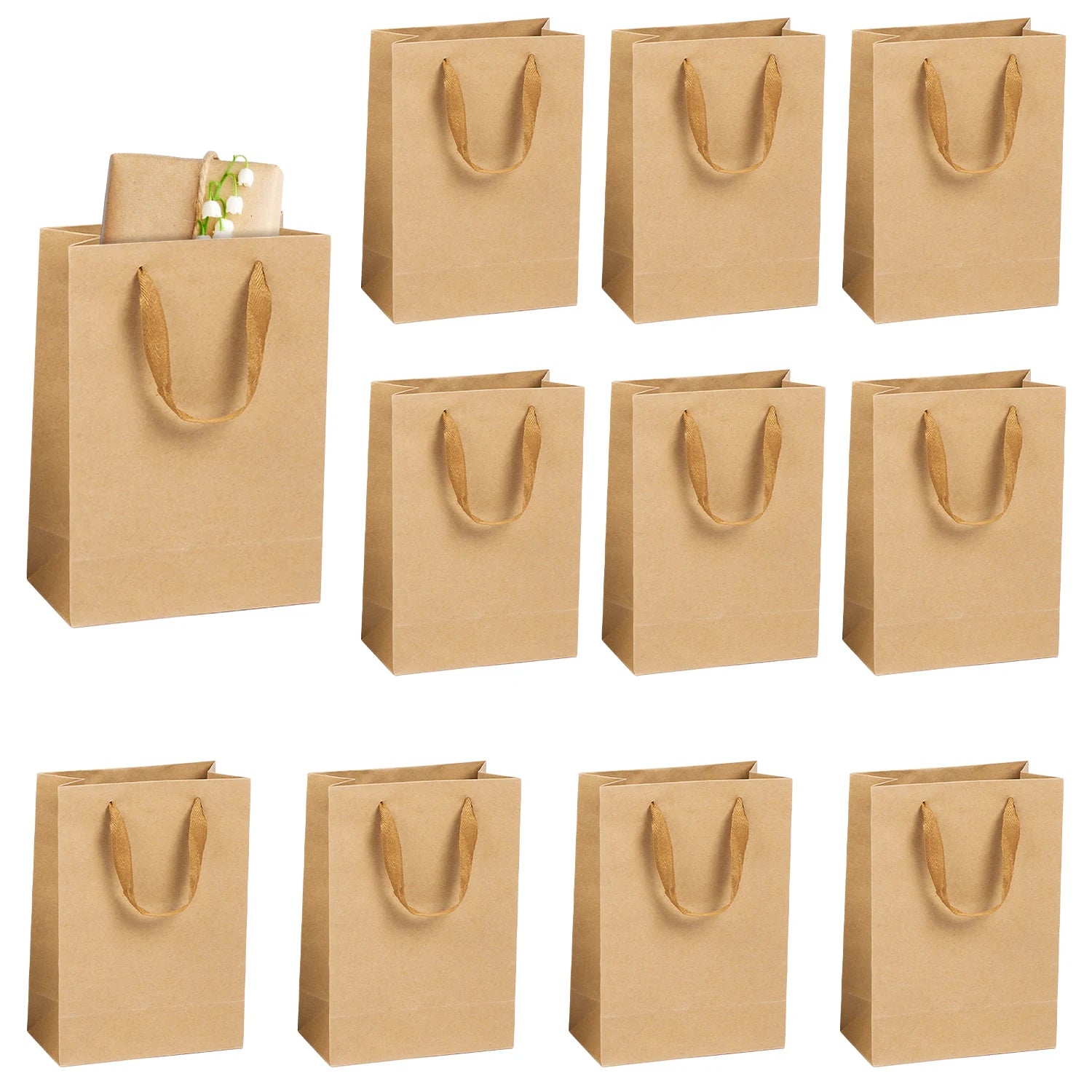 10/20pcs Kraft paper gift bags, Christmas, Halloween, back to school, parties, birthday gifts, anniversaries, weddings, lovers Oasis Select 10pcs Other 20x15x6cm