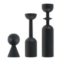 For Decorating Fireplace/dining Table/living Room 1/3Pcs Black Wooden Candlestick Home Decoration Add A Romantic Atmosphere Oasis Select S M L