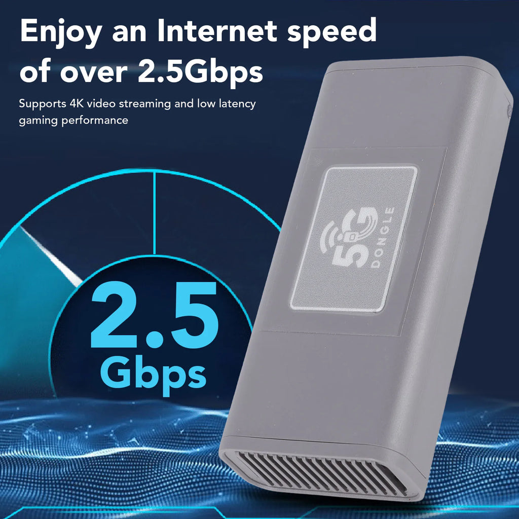 5G WiFi USB Modem 2.5Gbps High Speed Portable Mobile Hotspot Router for Gaming Video Streaming USB Portable Hotspot Oasis Select