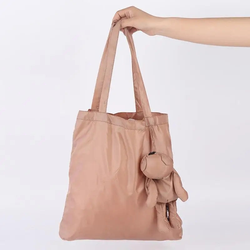 Cute Doll Mini Foldable Shopping Bag Women's Portable Tote Bag 인형 미니 접이식 쇼핑백 Сумка женская Reusable Pouch Oasis Select A12