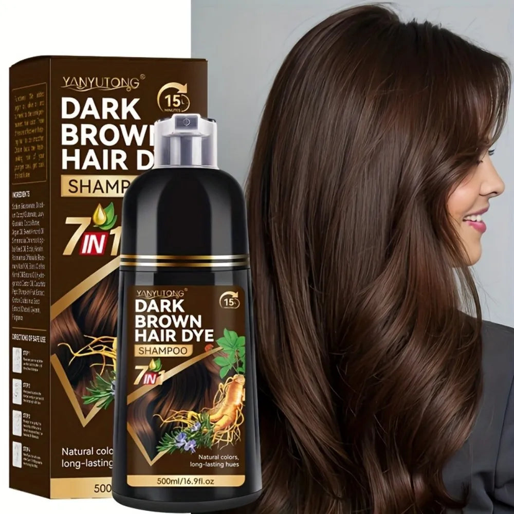 Unisex Adult 7-in-1 Hair Color Shampoo, Hair Color Foam, Plant-Based Hair Color, Easy Shampoo, Cover Gray Hair Oasis Select