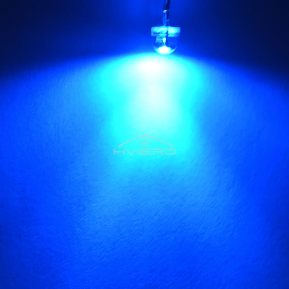 5mm Straw Hat LED Diodes 100/200pcs – 9 Colors, Ultra Bright