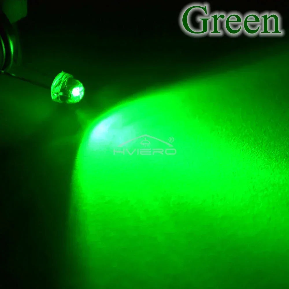 10PCS 5mm Straw Hat Wide Angle LED Bulbs – Multi-Color DIY