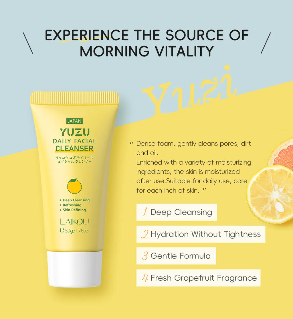 Laikou Whitening Facial Cleanser Foam Moisturizing Deep Remove Cleansing Acne Milk Oil Control Exfoliating Shrink Pores 50g Oasis Select