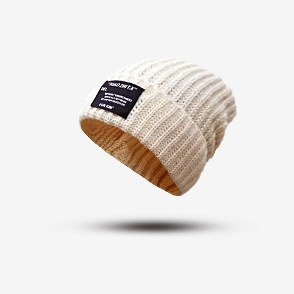 Big head hat, lazy hat, knitted hat, pile hat, deer plush hat, small face, knitted hat, generous logo hat Oasis Select 8