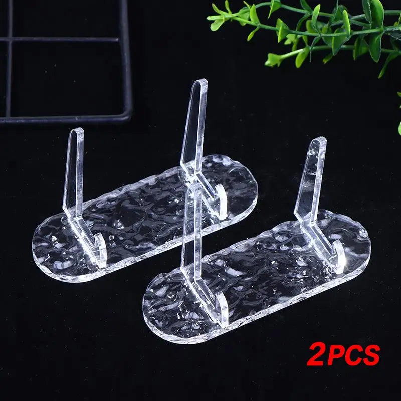 2-Pack Clear Acrylic Photocard Display Stand | Desk Decor