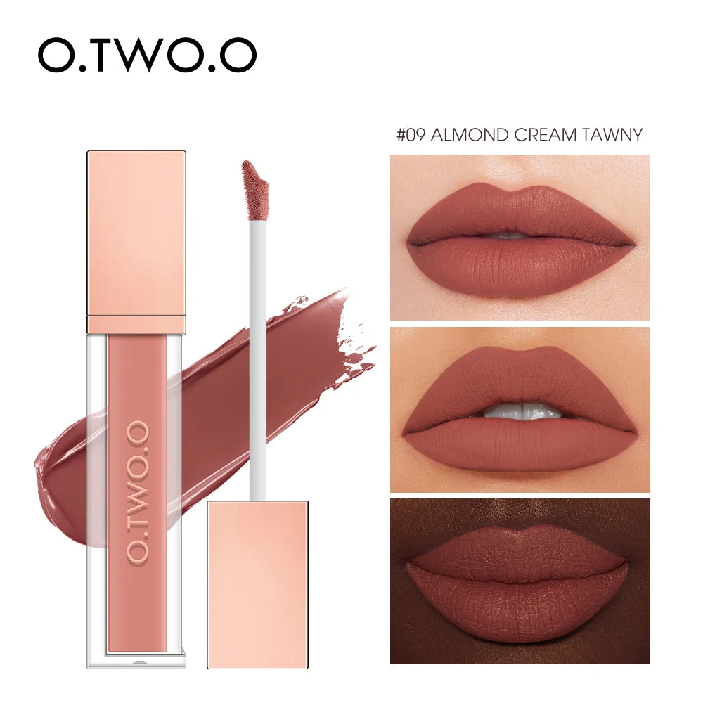 O.TWO.O Velvet Matte Liquid Lipstick – 12 Shades Waterproof