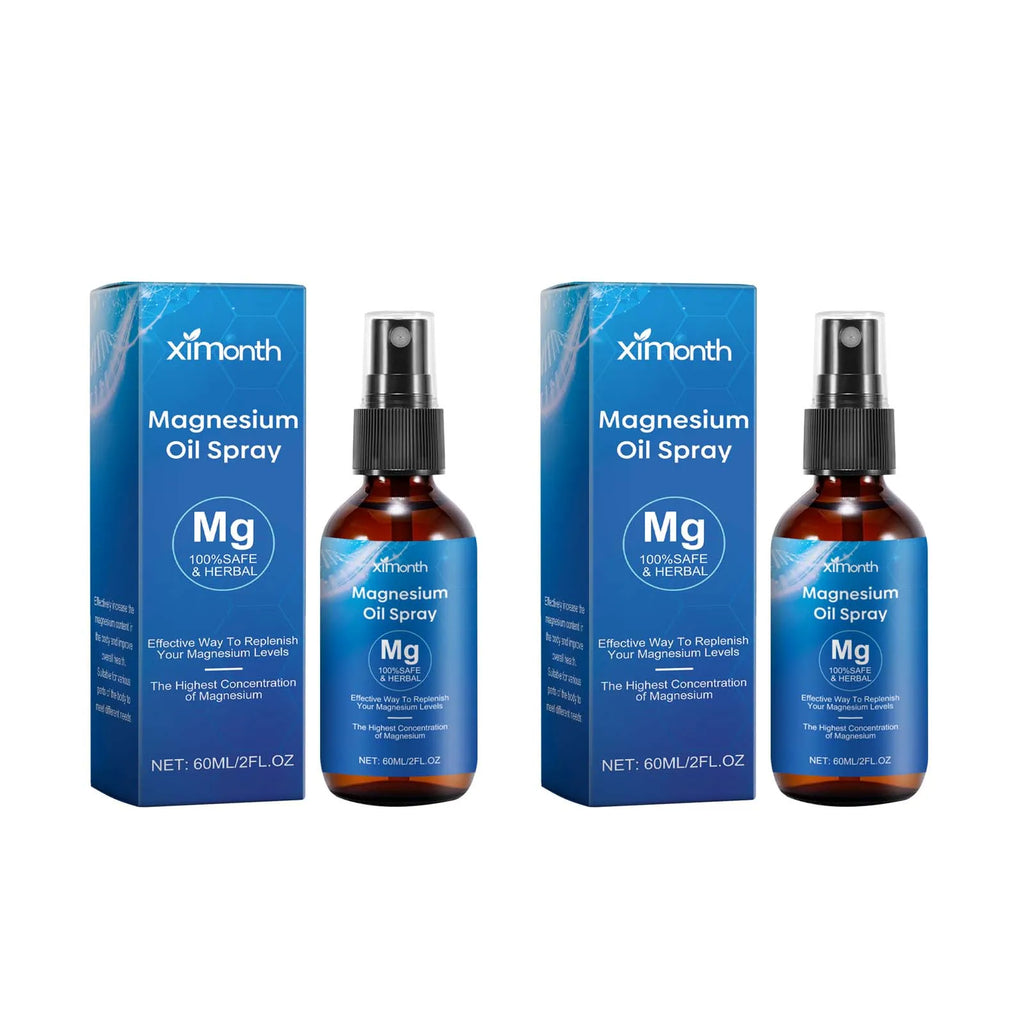 Essential Oil Magnesium Spray Relieves Muscle Body Pain Smoothes Softens Skin Magnesium Oil Spray Relaxation Better Sleep Care Oasis Select 2Pcs