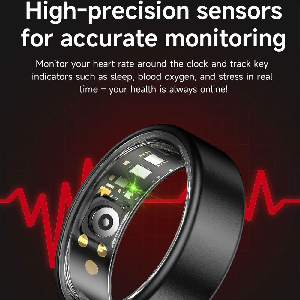 Colorful Smart Ring Women Men Couple SmartRing Heart Rate Monitor Waterproof 100+Sport Modes Super Light Skin-friendly Wristring Oasis Select